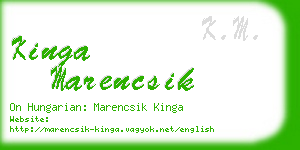 kinga marencsik business card